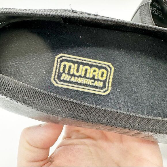 Munro Black Leather and Patent "Odette" Cap Toe Pumps Heels Sz Comfort 7.5M - Picture 10 of 16